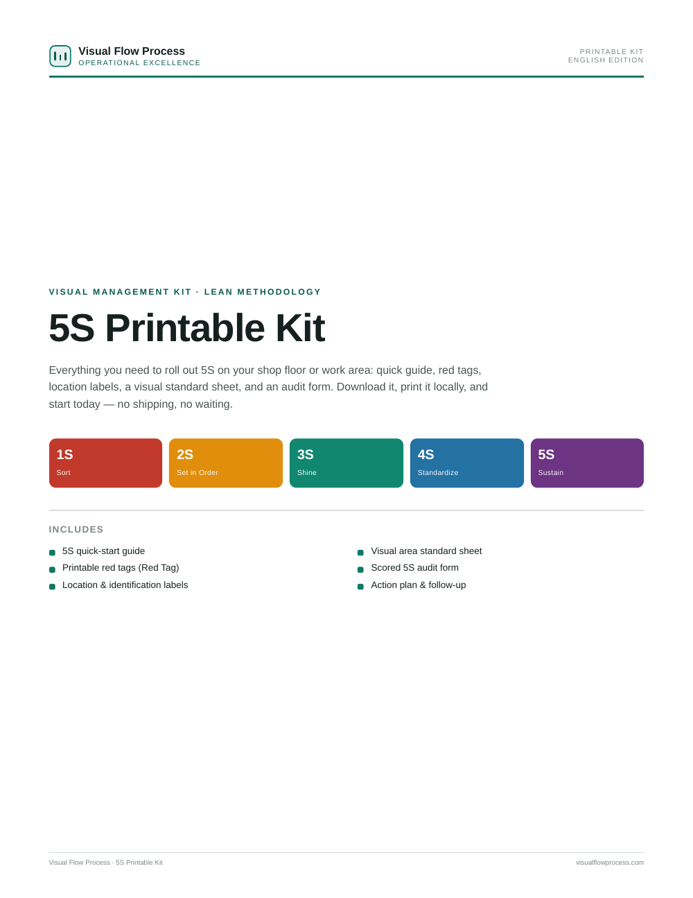 5S Printable Kit — Free Download