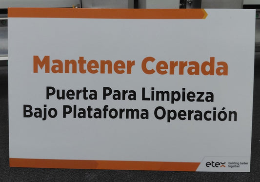 Indoor PVC equipment sign