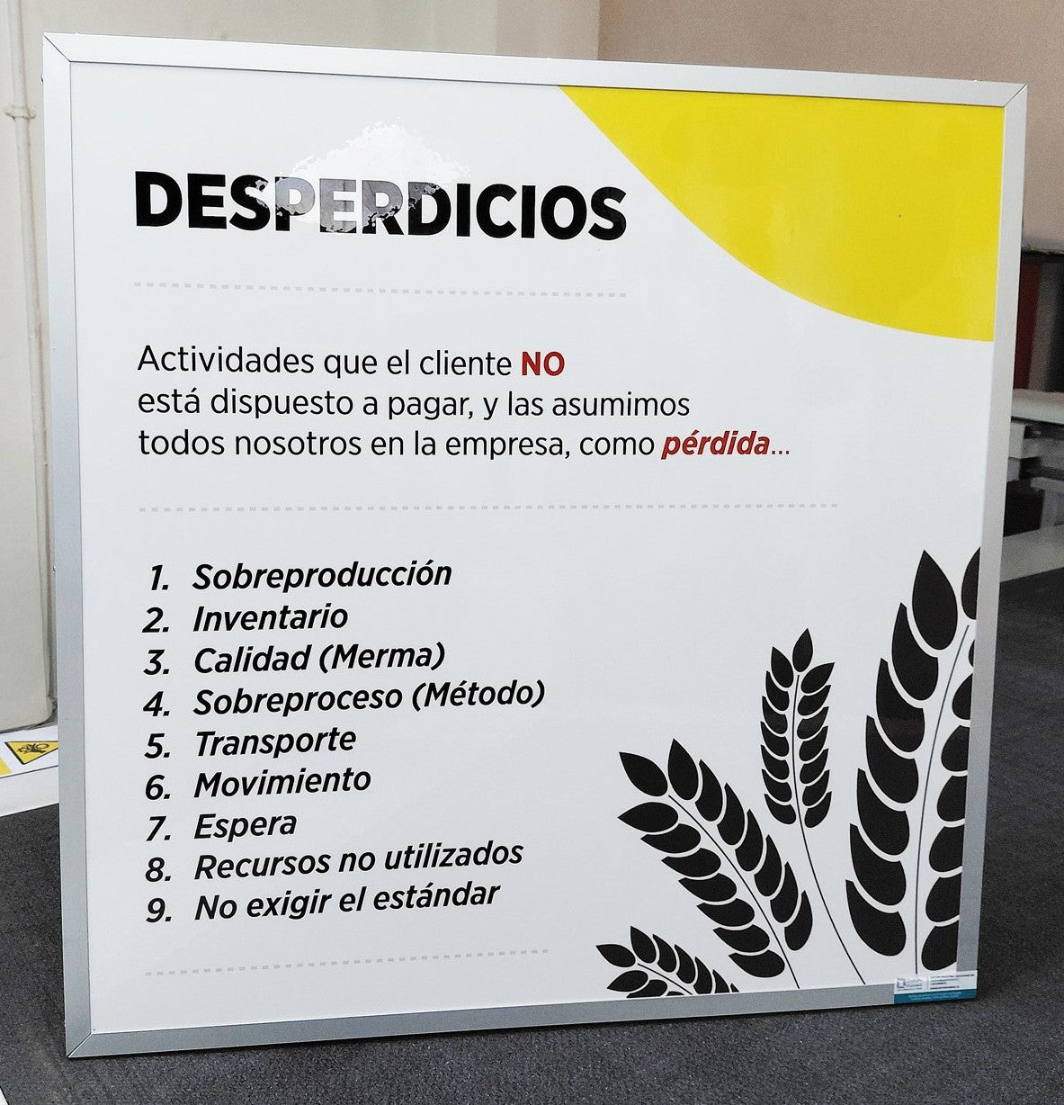 Flexible printed board with Lean meeting rules