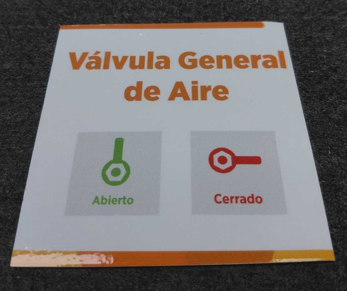 Galvanized steel valve identification sign