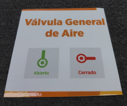 Galvanized steel valve identification sign