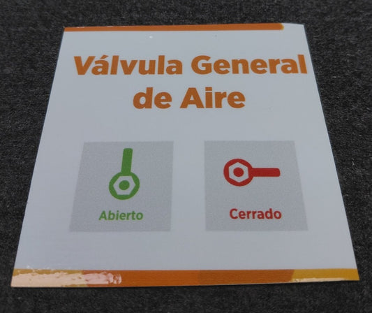 Galvanized steel valve identification sign