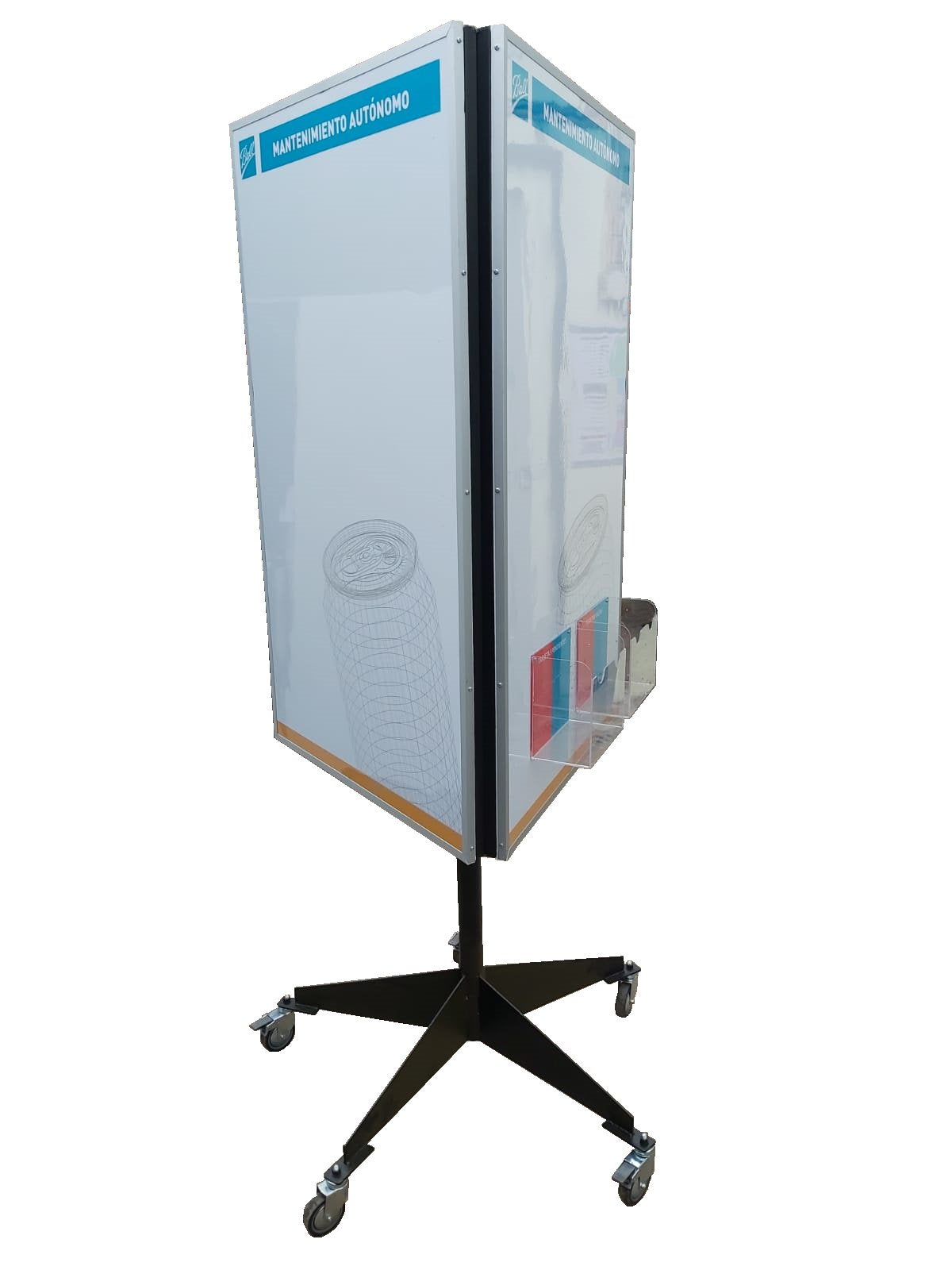 Rotating visual board with custom faces